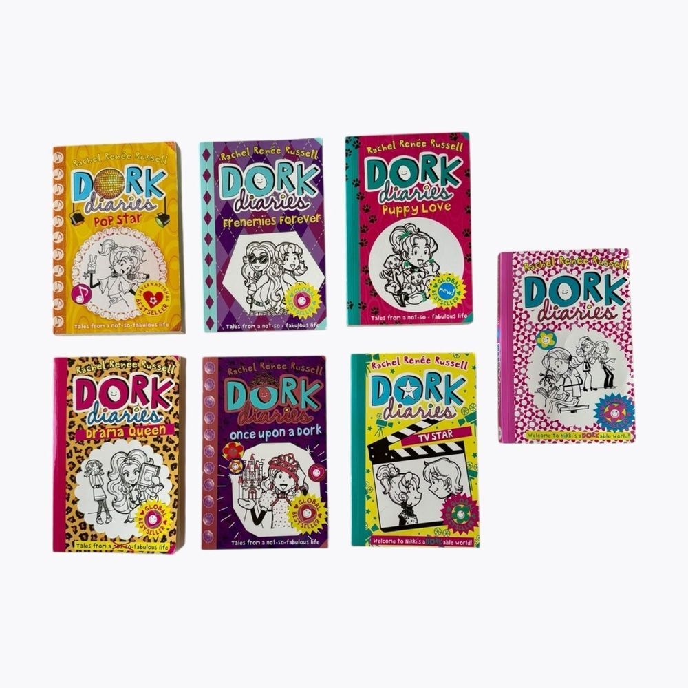 Dork Diaries Rachel Renée Russell 7 Book Bundle Paperback Girls Tween Fiction